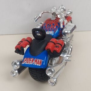 Marvel Spider-Man Action Figure Motorcycle Bike Toy Spiderman 2004 Vintage Red